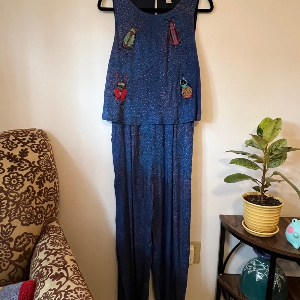 Anthropologie Jumpsuit with Beaded Details